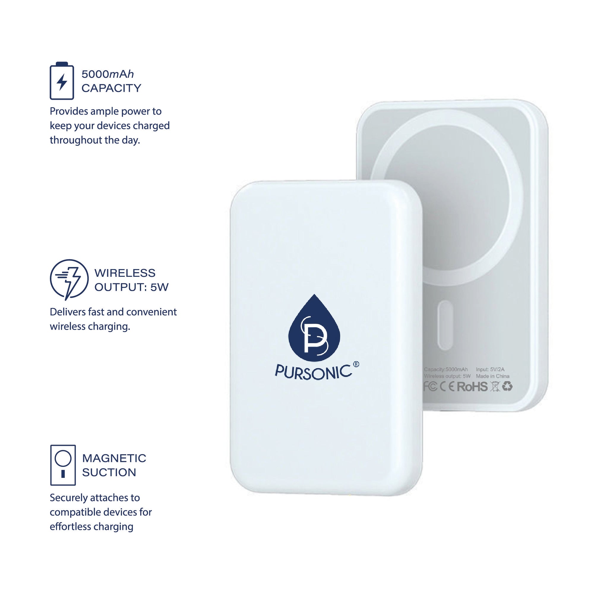 Magnetic Wireless Power Bank – Portable, Powerful, Effortless Charging-2